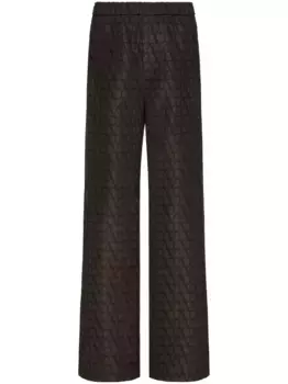 Широкие брюки с логотипом VLogo Signature VALENTINO GARAVANI, коричневый