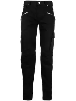 Широкие брюки с молниями BALMAIN, черный