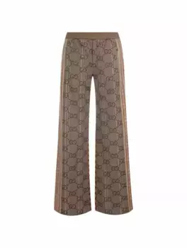 Широкие брюки с монограммой GG Supreme Gucci, мультиколор