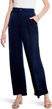 Широкие брюки с мягкой драпировкой NIC+ZOE, цвет Dark Indigo