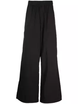 Широкие брюки с нашивкой-логотипом OFF-WHITE, черный