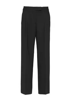 Широкие брюки s.Oliver BLACK LABEL Wide leg Pleated Pants, черный