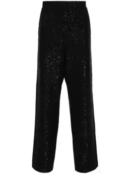 Широкие брюки с пайетками GOLDEN GOOSE, черный