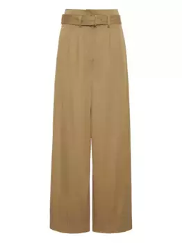Широкие брюки с поясом Adam Lippes, нейтральный