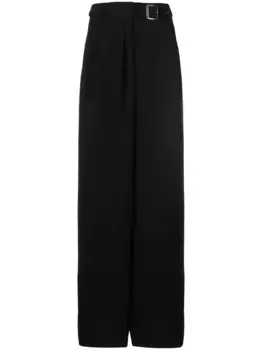 Широкие брюки с поясом Alberta Ferretti, черный