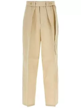 Широкие брюки с поясом на талии Jil Sander, серый