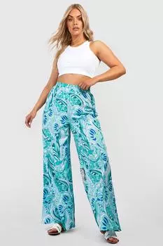 Широкие брюки с принтом пейсли Boohoo, синий