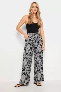 Широкие брюки с принтом пейсли Long Tall Sally, черный