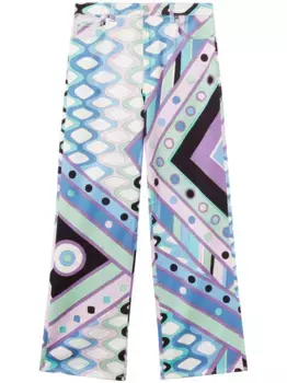 Широкие брюки с принтом Vivara PUCCI, синий