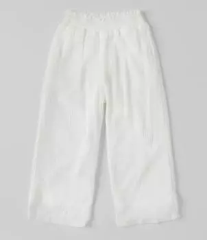 Широкие брюки с присборенной талией Chelsea & Violet Little Girls 2T-6X, белый