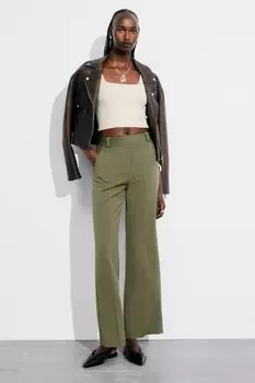 Широкие брюки с прижатыми складками & Other Stories, хаки