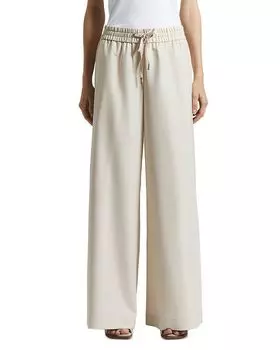 Широкие брюки с разрезом по низу Palazzo Peserico, слоновая кость/кремовый