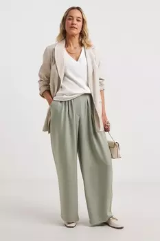 Широкие брюки с узором «ёлочка» Jd Williams, зеленый