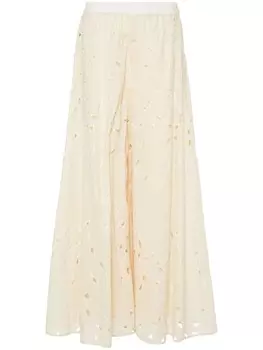 Широкие брюки с вырезами Gentry Portofino, нейтральный цвет