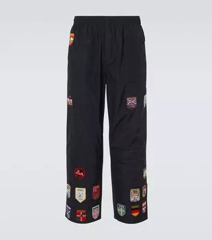 Широкие брюки с вышивкой Interrail Bode, Navy Multi