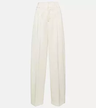 Широкие брюки с высокой посадкой ALTUZARRA, бежевый