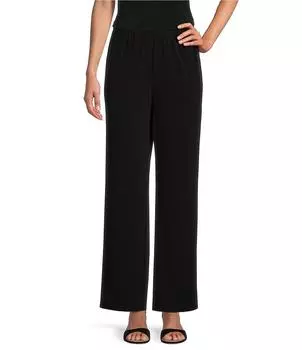 Широкие брюки с высокой посадкой IC Collection, черный