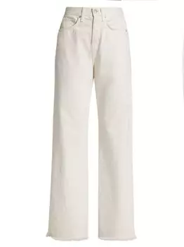 Широкие брюки с высокой посадкой Taylor Veronica Beard, экру