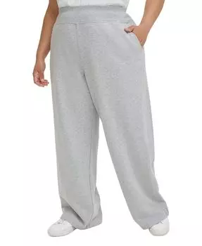 Широкие брюки с высокой талией больших размеров Calvin Klein, серый