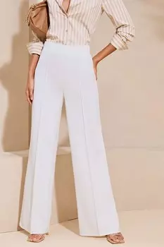 Широкие брюки с высокой талией Lipsy, белый