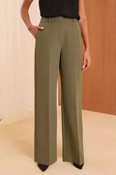 Широкие брюки с высокой талией Love & Roses, зеленый