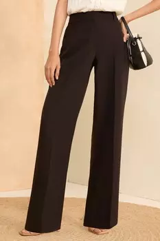 Широкие брюки с высокой талией Love & Roses, черный