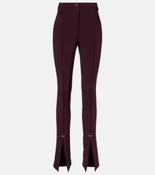 Широкие брюки с высокой талией Mugler, Dark Plum