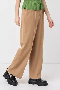 Широкие брюки с высокой талией United Colors Of Benetton, коричневый