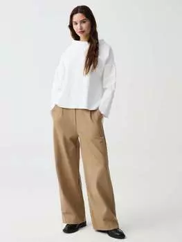 Широкие брюки с вытачками Hybrid, цвет beige