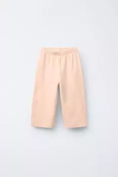 Широкие брюки с замком ZARA, цвет Tangerine
