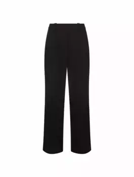 Широкие брюки с защипами Ganni, черный