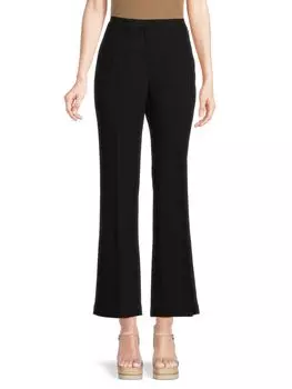 Широкие брюки с защипами T Tahari, черный