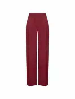 Широкие брюки с защипами Victoria Beckham, бордовый