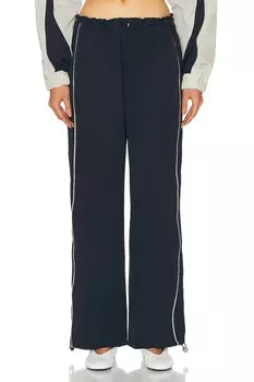 Широкие брюки с затянутой талией GRLFRND, цвет Navy & Ivory