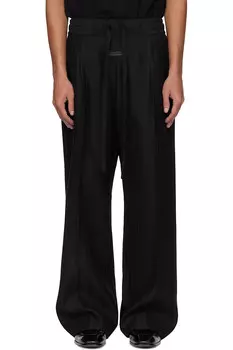 Широкие брюки с завязками и тонкой полоской Fear Of God, черный