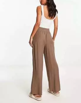 Широкие брюки с завязками на талии Vila Stone