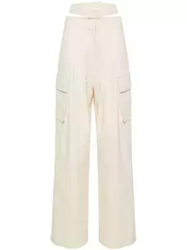 Широкие брюки с завышенной талией ANDREDAMO, нейтральный