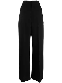 Широкие брюки с завышенной талией Del Core, черный