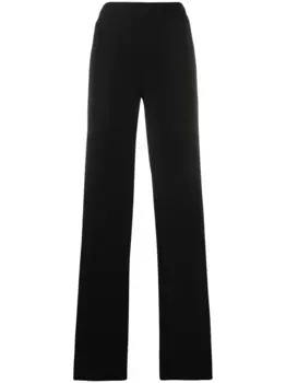 Широкие брюки с завышенной талией EMPORIO ARMANI, черный