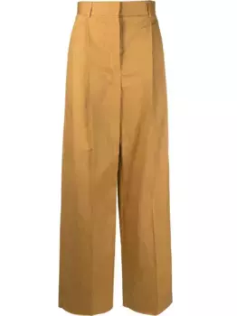 Широкие брюки с завышенной талией Ferragamo, нейтральный