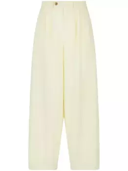 Широкие брюки с завышенной талией GCDS, желтый