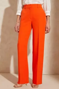 Широкие брюки с завышенной талией и приталенным кроем Love & Roses, красный