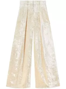 Широкие брюки с завышенной талией Jil Sander, нейтральный цвет