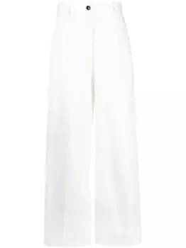 Широкие брюки с завышенной талией JIL SANDER, белый