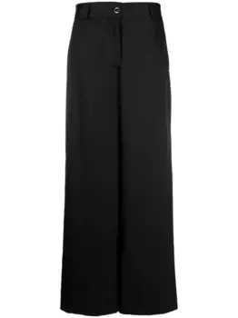 Широкие брюки с завышенной талией JIL SANDER, черный