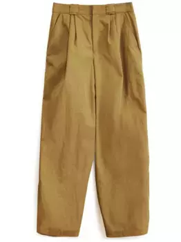 Широкие брюки с завышенной талией LEMAIRE, зеленый