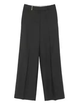 Широкие брюки с завышенной талией Peserico, серый