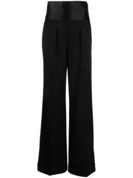 Широкие брюки с завышенной талией TOM FORD, черный