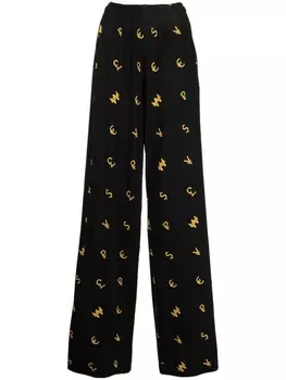 Широкие брюки с завышенной талией VETEMENTS, черный