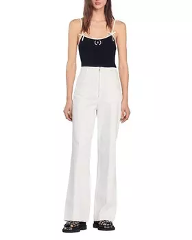 Широкие брюки Sandro Bari, белый